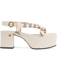 gucci platform sandals white