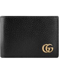 Gucci GG Marmont Leather Bi-fold Wallet - Black