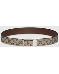Gucci - Cinturón Reversible Con Hebilla Rectangular, Talla 100 - Lyst