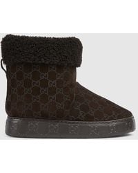 Gucci - Boot With Merino Wool Lining, Suede - Lyst