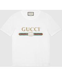 Gucci - Distressed Fake Logo T Shirt - Lyst