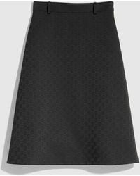 Gucci - Gg Cotton Blend Midi Skirt, Size 44 It, Ready-To-Wear - Lyst