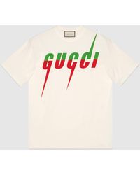 Gucci T-Shirt mit Blade-Print - Weiß