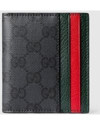 Gucci - Bi-Fold Wallet With Web Card Slots, Gg Canvas - Lyst