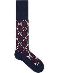 Gucci GG Diamond Cotton Socks - Blue