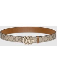 Gucci - ダブルG リバーシブル ベルト, ベージュ, Ggキャンバス - Lyst