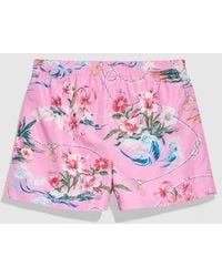 Gucci - Printed Polyester Poplin Swim Shorts - Lyst