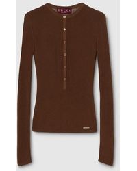 Gucci - Fine Cotton Rib Cardigan - Lyst