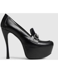 Gucci - Platform Pump With Horsebit, Leather - Lyst