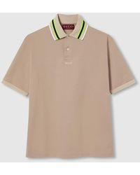Gucci - Cotton Polo Shirt With Embroidery - Lyst