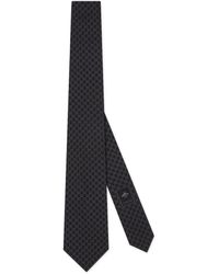 Gucci Krawatte aus GG Seidenjacquard - Schwarz