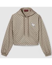 Gucci - Reißverschlussjacke Aus Technischem Jersey Mit Print, Größe - Lyst