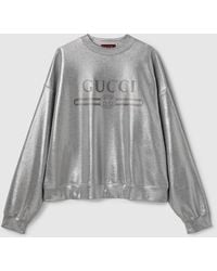 Gucci - Printed Cotton Jersey Sweatshirt - Lyst