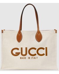 Gucci - Tote Bag With Print - Lyst