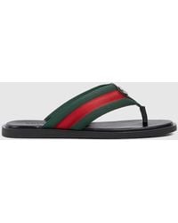Gucci - Sandalia De Dedo Con Gg Entrelazada Hombre, Talla - Lyst