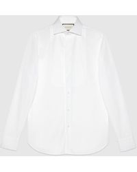Gucci - Sea Island Cotton Plastron Shirt - Lyst