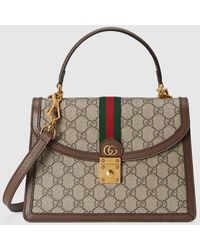 Gucci - Ophidia Small Top Handle Bag With Web - Lyst