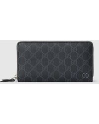 Gucci - Gg Brieftasche Mit Rundum-Rv Und Grauer Innenseite - Lyst