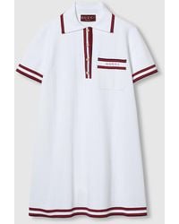 Gucci - Abito Modello Polo Con Decorazione Web - Lyst