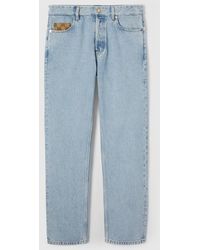Gucci - Sky Jeans With Gg Fabric Insert - Lyst