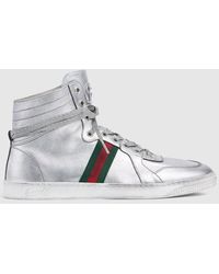 Gucci - Stretch High-Top Trainer, Uk - Lyst