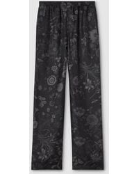 Gucci - Printed Silk Twill Pants - Lyst