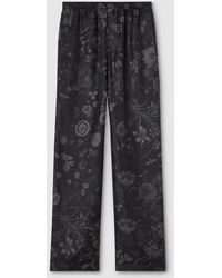 Gucci - Printed Silk Twill Pants - Lyst