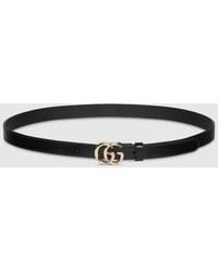 Gucci - Gg Marmont Belt, Leather - Lyst