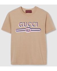 Gucci - Cotton Jersey T-Shirt With Print, Ready-To-Wear - Lyst
