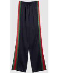 Gucci - Silk Cotton Sportswear Pants With Web, Size Xs, Ready-To-Wear - Lyst