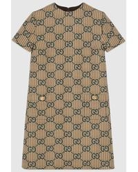 Gucci - Kleid Aus GG Wolle - Lyst