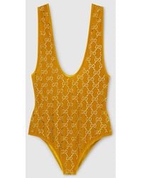 Gucci - Body De Chenilla Con Gg Con Cristales, Talla - Lyst