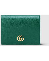Gucci - オンライン限定 ダブルg カードケース ウォレット, グリーン, Leather - Lyst
