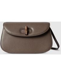 Gucci - Small Shoulder Bag With Bamboo - Lyst