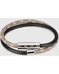 Gucci - Double Bracelet With Gg Detail - Lyst