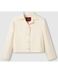 Gucci - Gg Wool Silk Crêpe Jacquard Jacket, Ready-To-Wear - Lyst