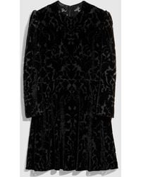 Gucci - Floral Devoré Velour Dress - Lyst