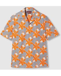 Gucci - プリント コットン ポプリン シャツ, グレー, ウェア - Lyst