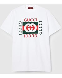 Gucci - Logo Cotton T-shirt - Lyst