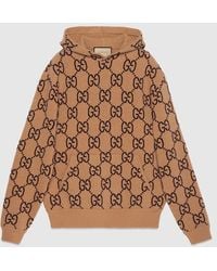 Gucci - GG Wool Hooded Sweatshirt - Lyst