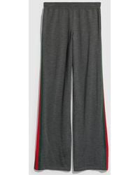 Gucci - Fine Wool Leisure Pants With Web - Lyst
