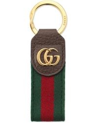 Gucci Ophidia Keychain - Brown