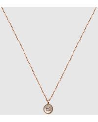 Gucci - Interlocking Diamond 18K Necklace - Lyst