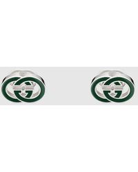 Gucci - Interlocking Enamel Cufflinks - Lyst