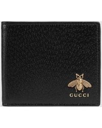 Gucci - Animalier Brieftasche Aus Leder - Lyst
