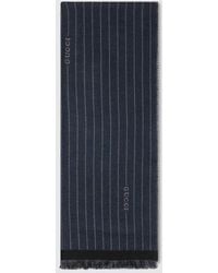Gucci - Pinstripe Wool Silk Scarf - Lyst