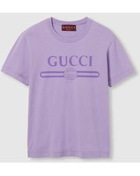 Gucci - T-Shirt Aus Jersey Mit Print, Größe - Lyst