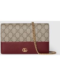 Gucci - Bi-Color Gg Marmont Wallet On Chain - Lyst