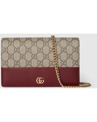 Gucci - Gg Marmont Bi-Color Wallet On Chain - Lyst