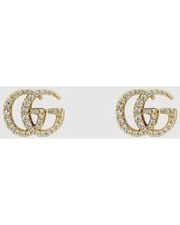 Gucci - Orecchini Gg Marmont Con Cristalli - Lyst